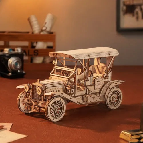 3D Wooden Puzzle DIY Model Vintage Car MC801 Building Toys Gifts For Teens