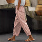 Feminine Digital Printed Minimalist Rolled Edge Casual Pants