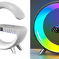 New Intelligent G Shaped LED Lamp Bluetooth Speaker Wireless Charger Atmosphere Lamp App Control For Bedroom Home Decor