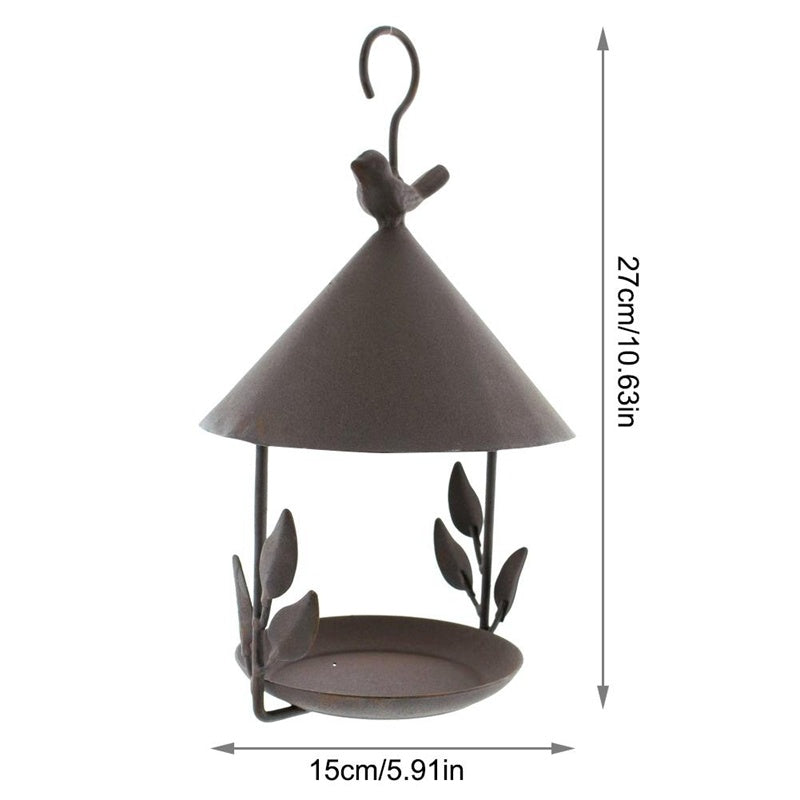 American made old wrought iron bird feeder