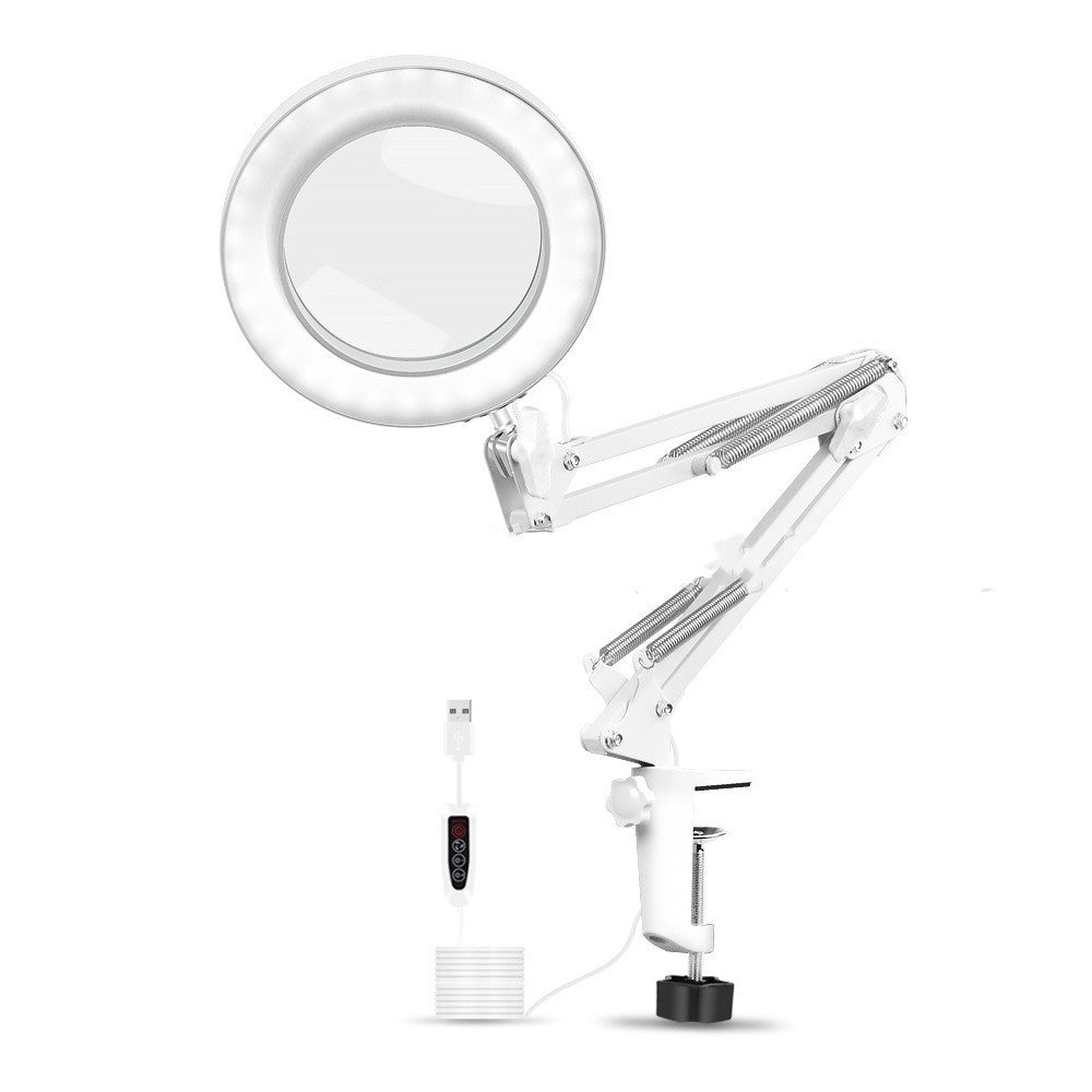 Illuminated Magnifying Glass Lamp Reader