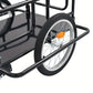 1pc Heavy-Duty Steel Bike Trailer for Hauling Luggage, Plants, Tools, and Groceries - Non-Woven, Black, Single Pack