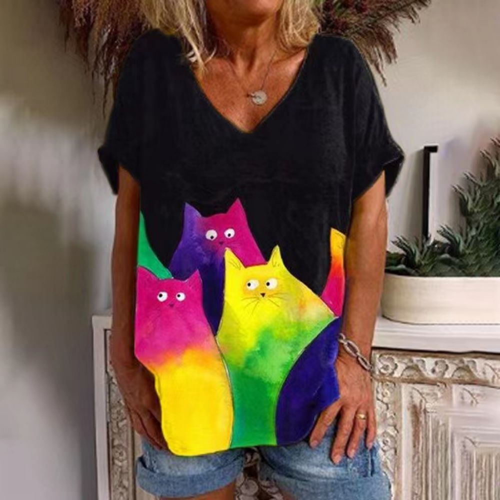 Kitten Women's Printed Wear T-shirt