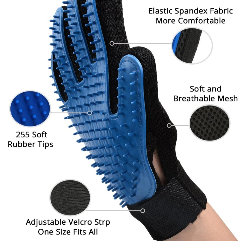 Cat and Dog Grooming Glove  Wool Glove Pet Hair Deshedding Brush Comb Glove For Pet Dog Cleaning Massage Glove For Animal Sale