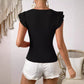 Square Neck Slim Fit T-shirt Knitted For Slimming Effect