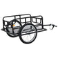 1pc Heavy-Duty Steel Bike Trailer for Hauling Luggage, Plants, Tools, and Groceries - Non-Woven, Black, Single Pack