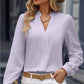 Early Autumn V-neck Lace Stitching Long-sleeved Shirt