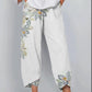 Printed Loose Casual Elastic Waist Straight-leg Pants