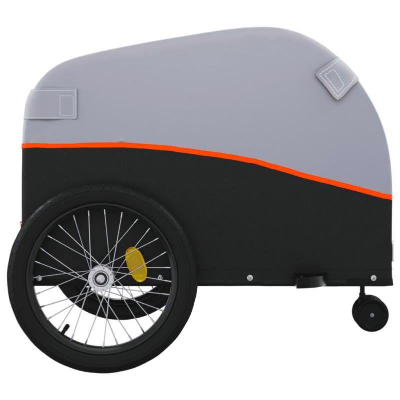 Heavy-Duty Bike Trailer in Black & Orange - Holds Up to 44.91 KG, Durable Iron Construction for Outdoor Adventures