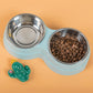 Double Pet Bowls Dog Food Water Feeder Stainless Steel Pet Drinking Dish Feeder Cat Puppy Feeding Supplies Small Dog Accessories