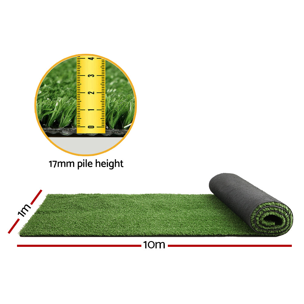 Artificial Grass Synthetic 20 SQM Fake Lawn 17mm 1X10M