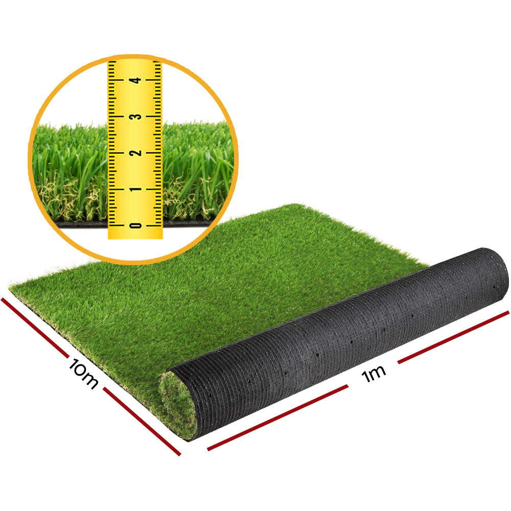 Artificial Grass 20SQM 20mm Synthetic Fake Lawn Turf Plant Plastic 4-coloured 1mx10m