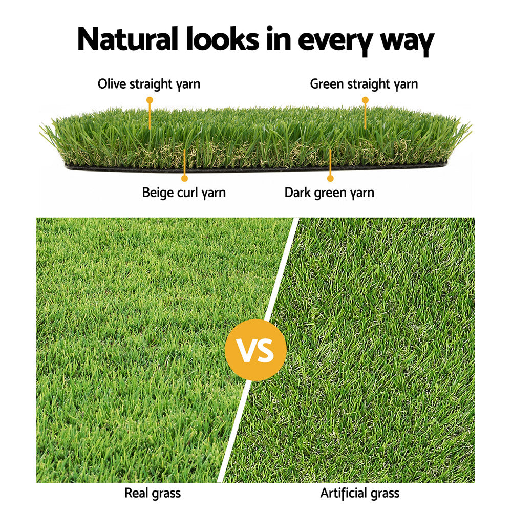 Artificial Grass 20SQM 20mm Synthetic Fake Lawn Turf Plant Plastic 4-coloured 1mx10m