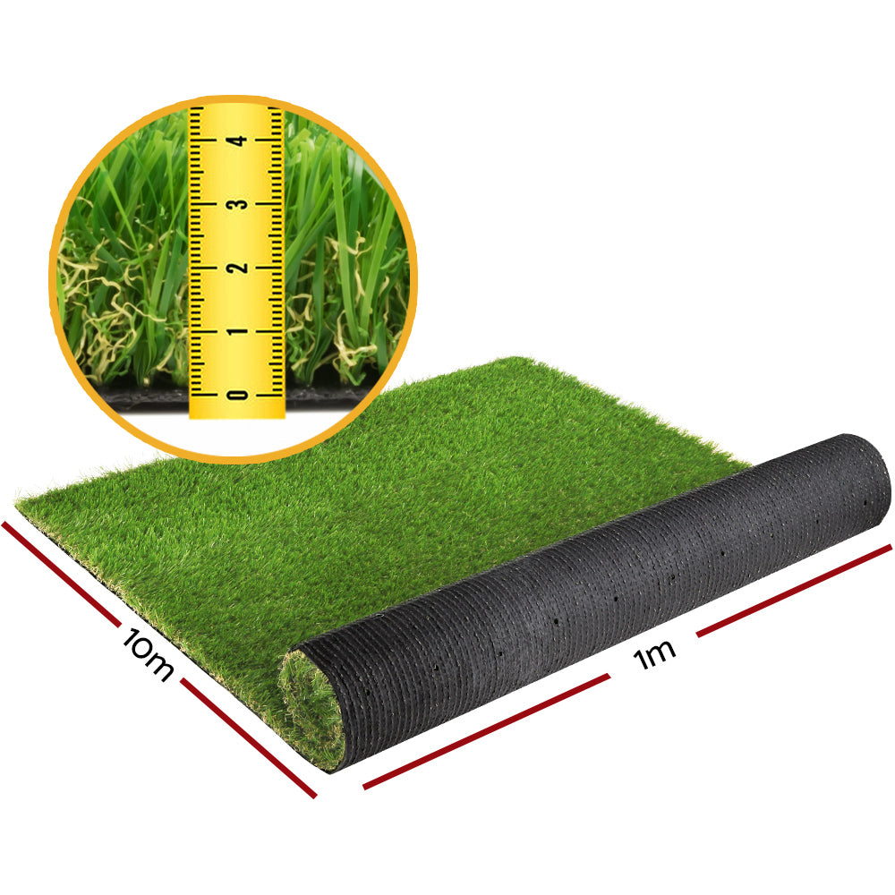 Artificial Grass 40mm 1mx10m Synthetic Fake Lawn Turf Plastic Plant 4-coloured