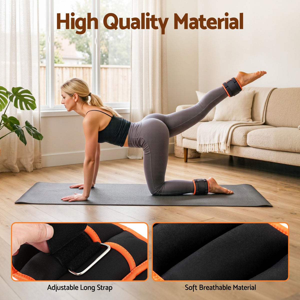 Adjustable Ankle and Wrist Weights – 1 Pair (0.9–4.55kg)