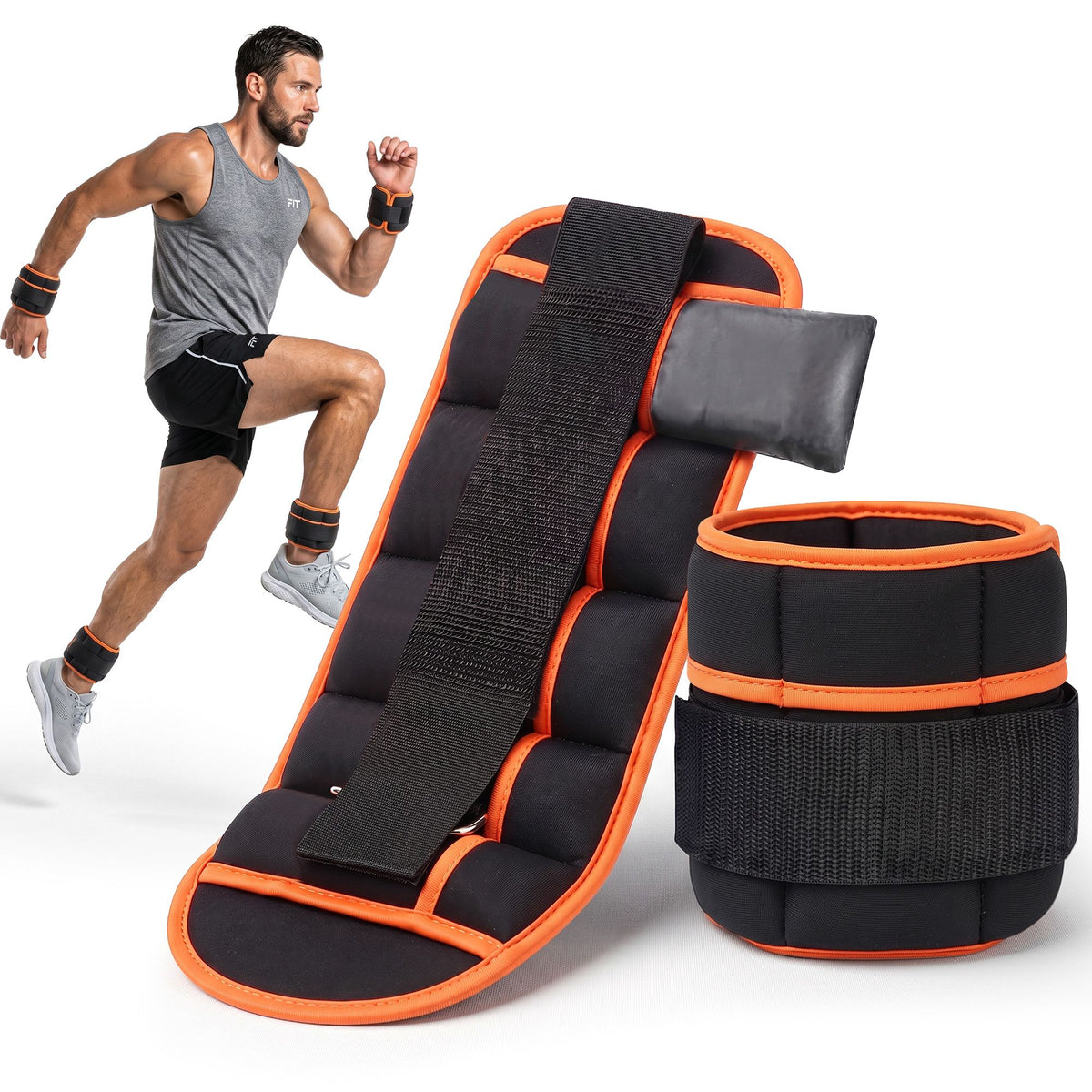 Adjustable Ankle and Wrist Weights – 1 Pair (0.9–4.55kg)