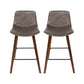 Bar Stools Kitchen Counter Barstools Leather Wooden Chairs x2