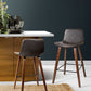 Bar Stools Kitchen Counter Barstools Leather Wooden Chairs x2