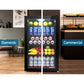 115L Bar Fridge Glass Door w/Light Black