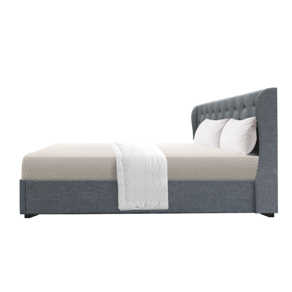 THE MARGOT - Bed Frame King Size Gas Lift Grey ISSA