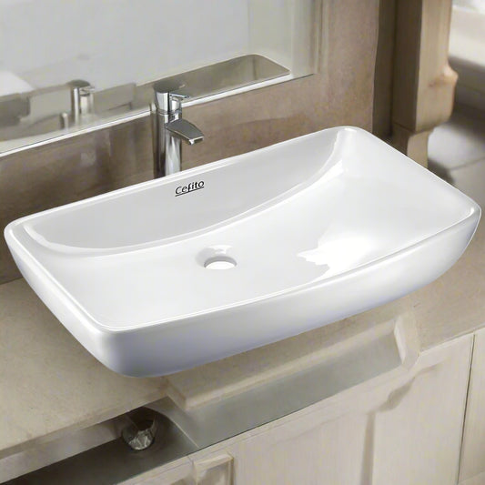 Bathroom Basin Ceramic Vanity Sink Hand Wash Bowl 60x38cm