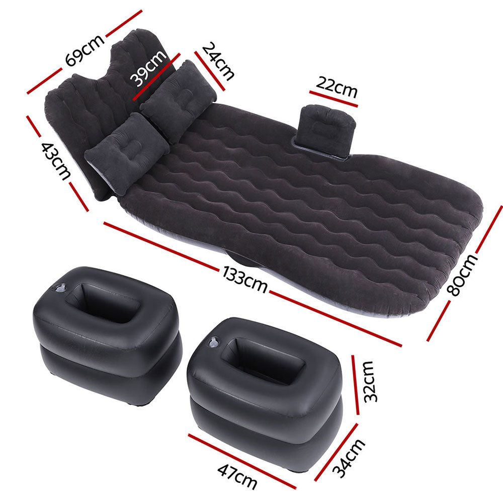 Car Mattress 176x80 Inflatable SUV Back Seat Camping Bed Charcoal