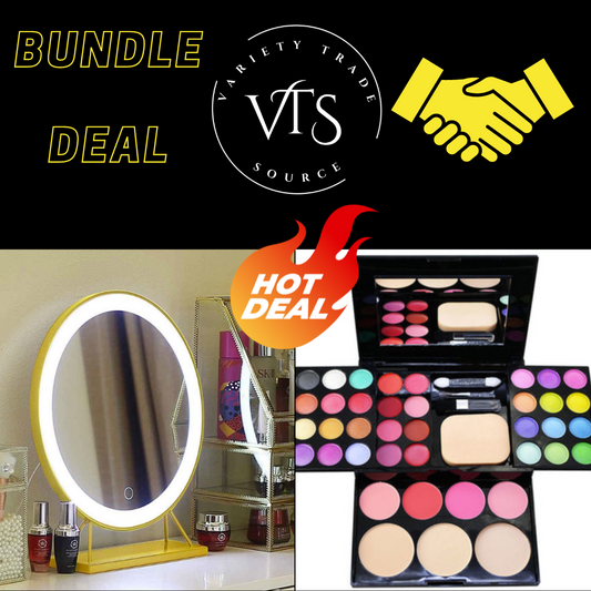 Health & Beauty Bundle 🤝 - Makeup Kit Plus Touch Screen Mirror