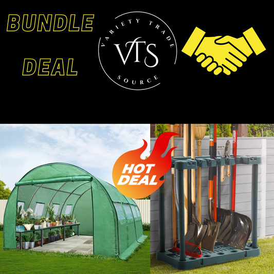 Home Garden Bundle 🤝 - Greenhouse Plus Garden Tool Rack