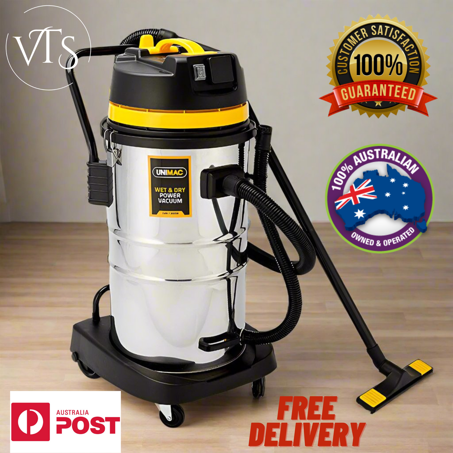 60L Wet and Dry Vacuum Cleaner Bagless Industrial Grade Drywall Vac