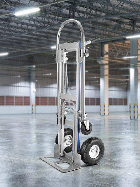 3-in-1 Aluminum Hand Truck Foldable Dolly Cart 1000 lb Capacity 350kg Max Weight for Home Using Industrial Heavy Duty Work