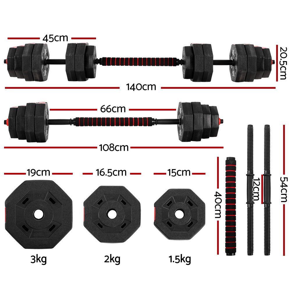 40kg Dumbbells Barbell Set Adjustable Dumbbell Weight Lifting