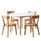 5 Piece Round Dining Table and Chair Set – 108cm, White