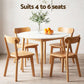 5 Piece Round Dining Table and Chair Set – 108cm, White