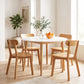 5 Piece Round Dining Table and Chair Set – 108cm, White