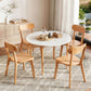 5 Piece Round Dining Table and Chair Set – 108cm, White