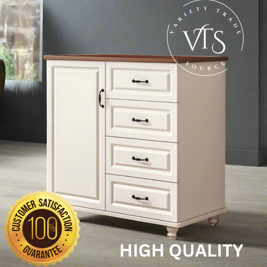 4 Chest of Drawers Storage Cabinet Tower Dresser Tallboy Drawer with Door Condition: Brand New