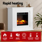 Electric Fireplace Fire Heater 2000W White