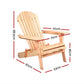 Set of 2 Wooden Adirondack Outdoor Chairs – Natural