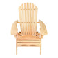 Set of 2 Wooden Adirondack Outdoor Chairs – Natural