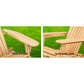 Set of 2 Wooden Adirondack Outdoor Chairs – Natural