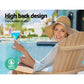 Set of 2 Wooden Adirondack Outdoor Chairs – Natural
