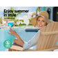 Adirondack Outdoor Chair and Ottoman Set – Natural Wooden Lounge