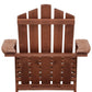 3 Piece Adirondack Outdoor Table and Chairs Set – Brown Timber