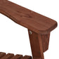 3 Piece Adirondack Outdoor Table and Chairs Set – Brown Timber