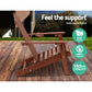 3 Piece Adirondack Outdoor Table and Chairs Set – Brown Timber