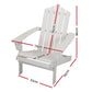 Wooden Adirondack Outdoor Chair – White