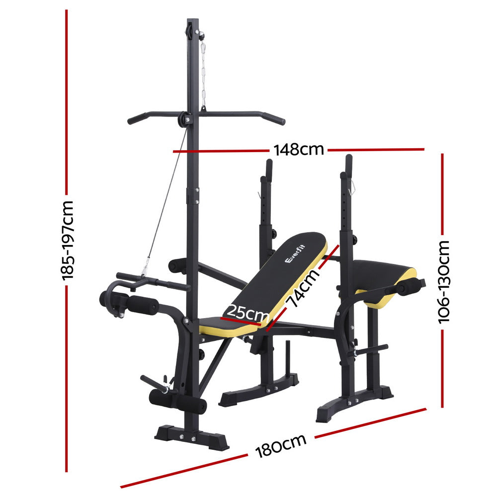 14-in-1 Adjustable Multi-Station Weight Bench – Home Gym
