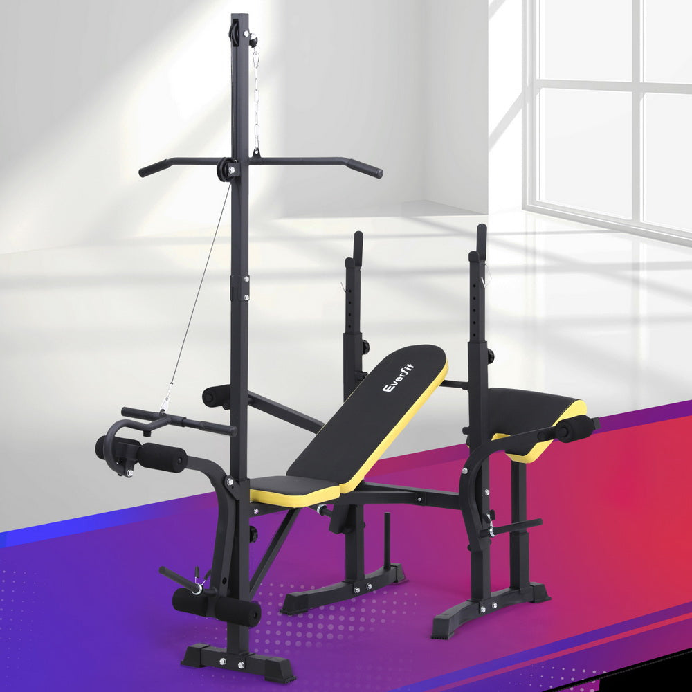 14-in-1 Adjustable Multi-Station Weight Bench – Home Gym