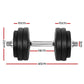 30kg Dumbbell Set Weight Plates Dumbbells Lifting Bench