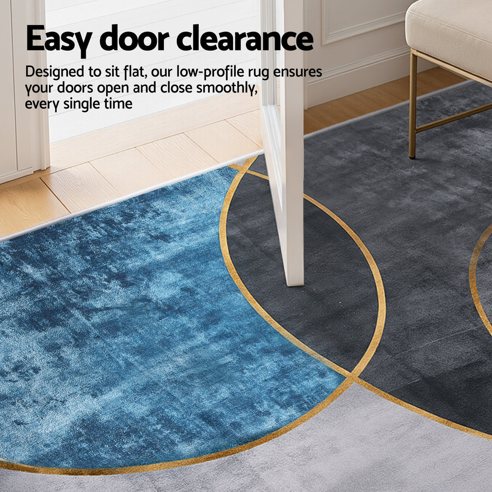200x290cm Washable Geometric Floor Rug – Large Area Rug